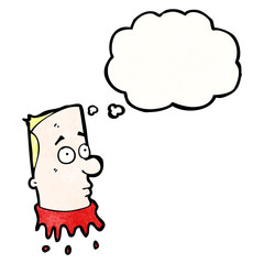gross severed head cartoon