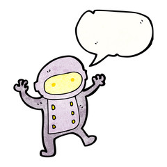 cartoon little space man