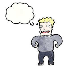 cartoon excited man