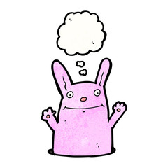 funny pink rabbit cartoon