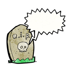 spooky talking grave