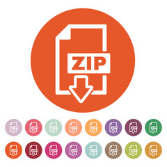 The ZIP file icon. Archive and compressed symbol