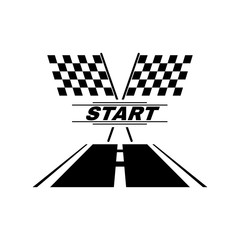 The start icon. Start symbol. Flat