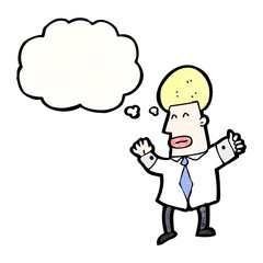 cartoon man with idea