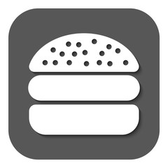 The hamburger icon. Sandwich and fast food symbol. Flat