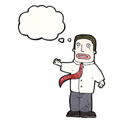 cartoon man with thought bubble