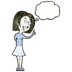 cartoon woman with great idea