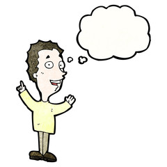 cartoon boy with idea