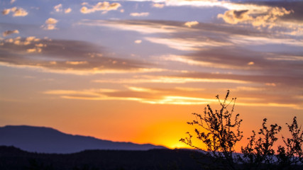 Fototapeta na wymiar Arizona sky at sunset
