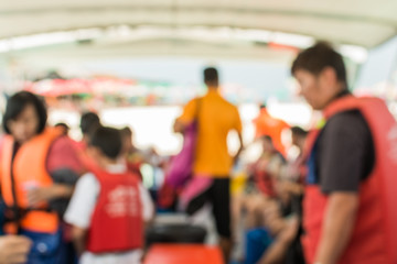 Blurred tourist in the boat © surasaki