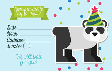 Naklejka premium birthday invitation