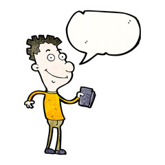 cartoon boy with tickets