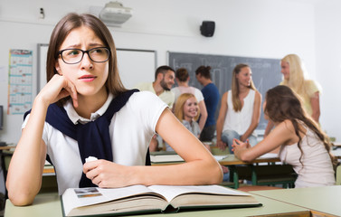 Alone student