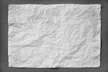 crumpled paper black and white