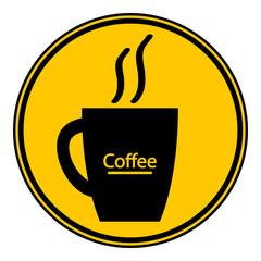 Coffee cup symbol button.