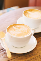 Cup of coffee latte art