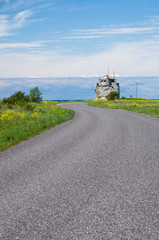 Fototapeta premium Winding road to ruins of former Pakri lighthouse, Estonia