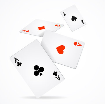 Vector Playing Poker Cards Poster