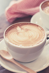 Cup of coffee latte art