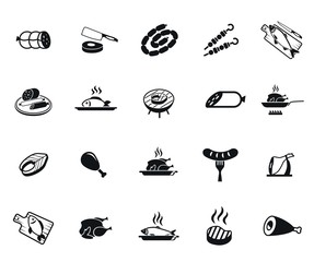 Meat and fish icons