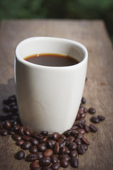 Coffee with filter effect retro vintage style