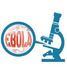 Microscope with Ebola virus
