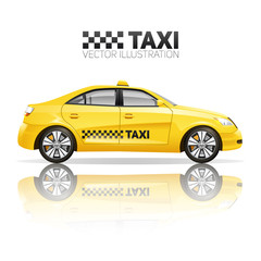 Realistic Taxi Illustration