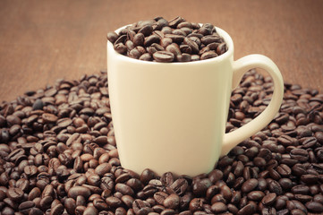Fototapeta premium Coffee with filter effect retro vintage style