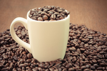 Fototapeta premium Coffee with filter effect retro vintage style
