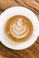 Cup of coffee latte art