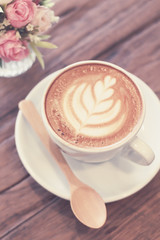 Cup of coffee latte art