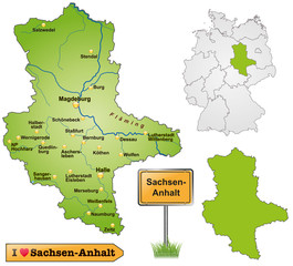 Karte von Sachsen-Anhalt