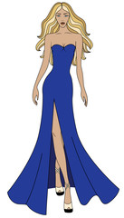 Fashion illustration of woman