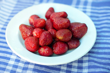 strawberries on a plate