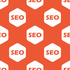 Orange hexagon SEO pattern