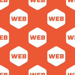 Orange hexagon WEB pattern