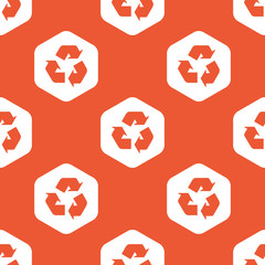 Orange hexagon recycle pattern