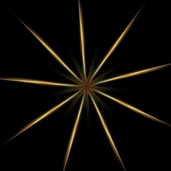 Stern als Computergrafik mit weißem bzw. schwarzem Hintergrund. Geeigner für Grußkarten oder Poster Motiv