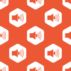 Orange hexagon loudspeaker pattern