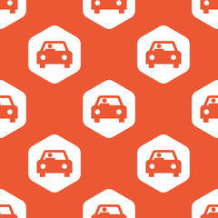 Orange hexagon car pattern