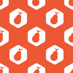 Orange hexagon pear pattern