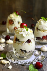 Eton mess with cherry.