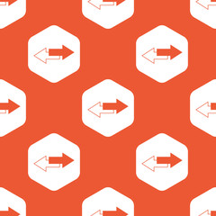 Orange hexagon opposite arrows pattern