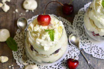 Eton mess with cherry.