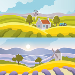 Fototapeta premium Rural Landscape Banner