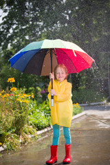 kid with umbrella