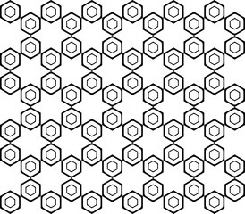 Design seamless monochrome hexagon geometric pattern