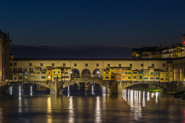 Ponte Vecchio in evening, Florence, Italy