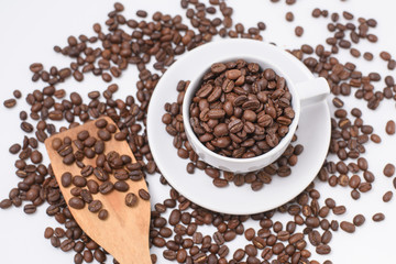 one coffee cup filled