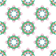 Seamless vector geometric abstract pattern. Creative round